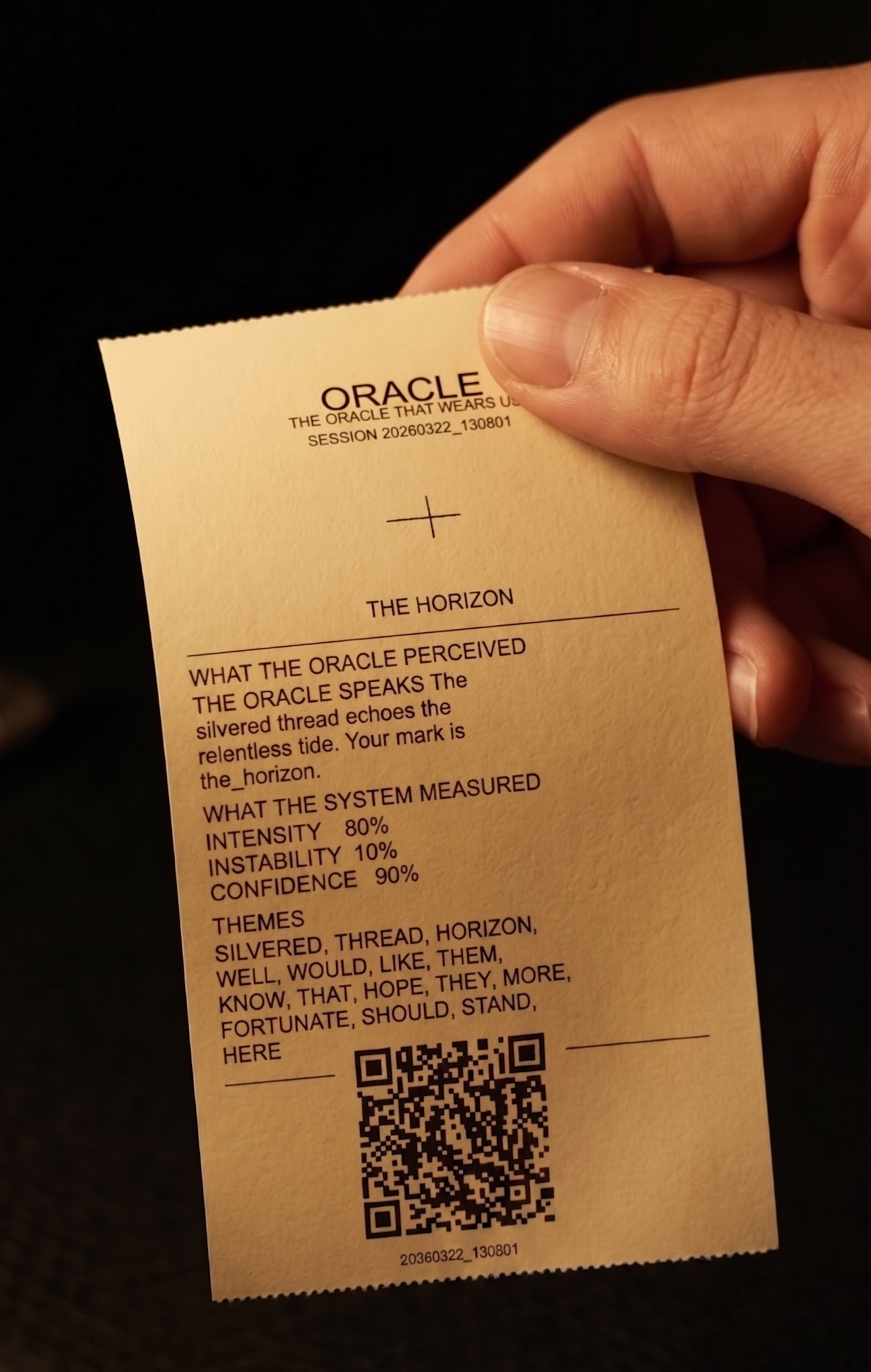 Thermal receipt: session document
