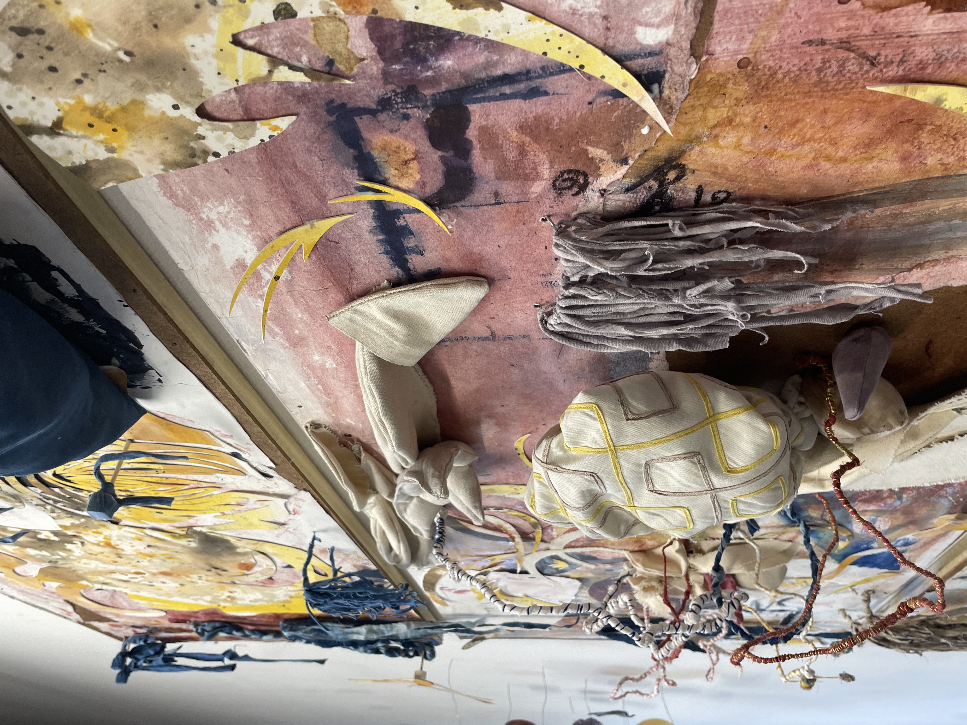 Mixed media collage, work in progress